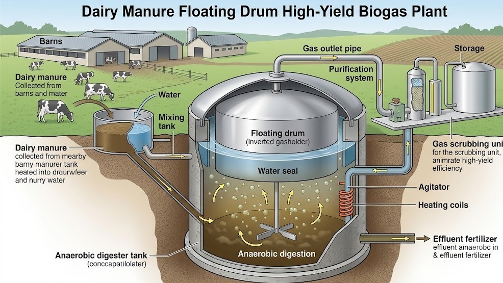 Industrial-scale Thermal Energy Poultry Litter Dry Digestion Mesophilic Waste-to-Energy Plant
