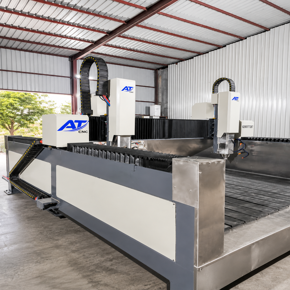 Stone 4 Axis Double Head Multipurpose CNC Router Machine