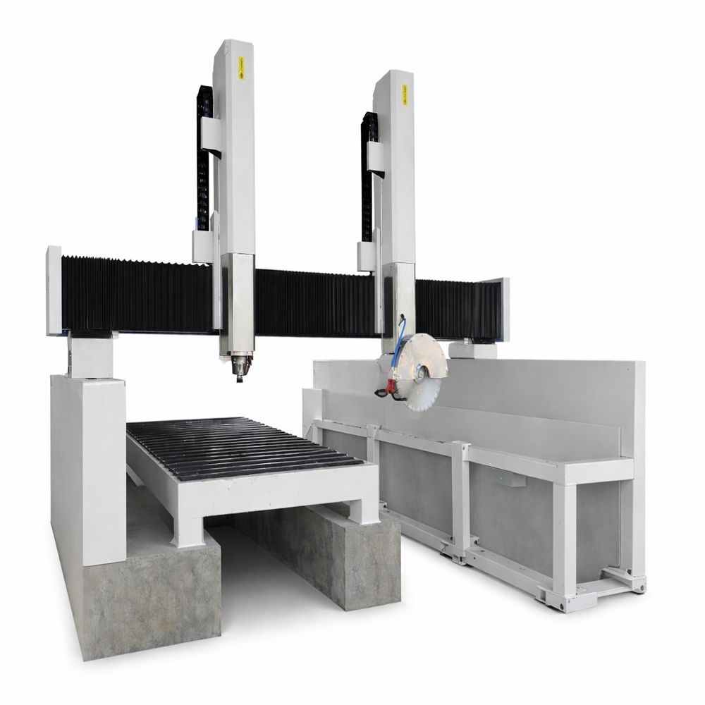 Stone 4 Axis Double Head Multipurpose CNC Router Machine