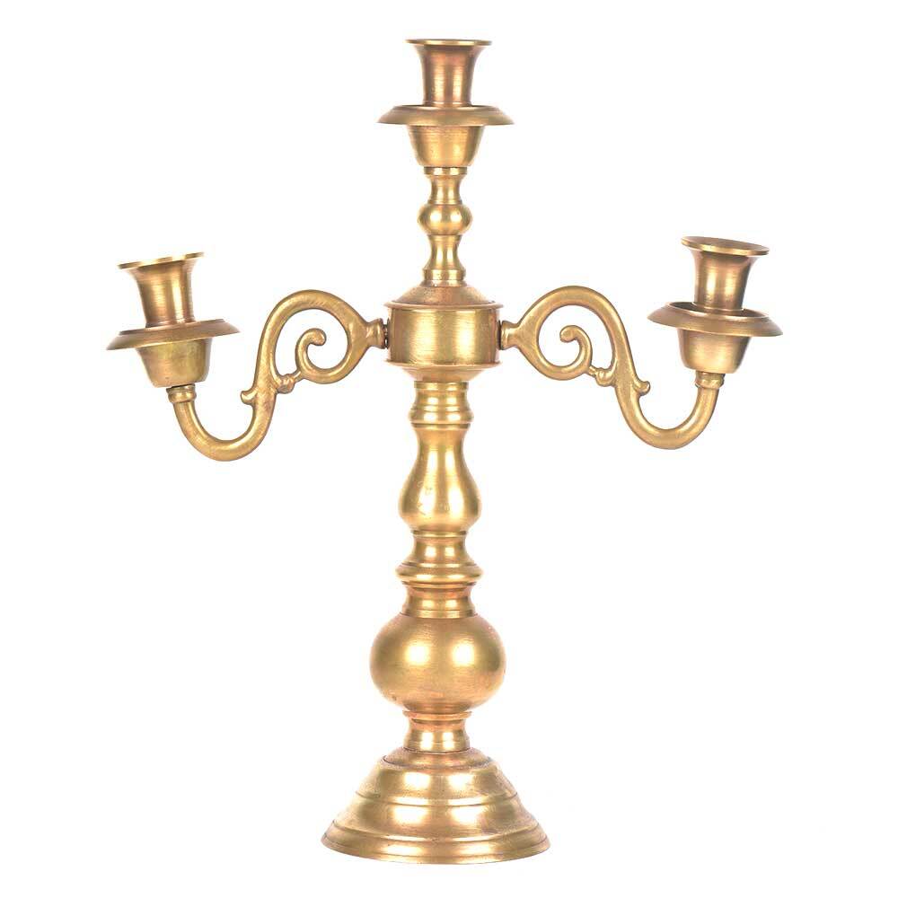 Brass Candle Stand Holder - Color: Metalic