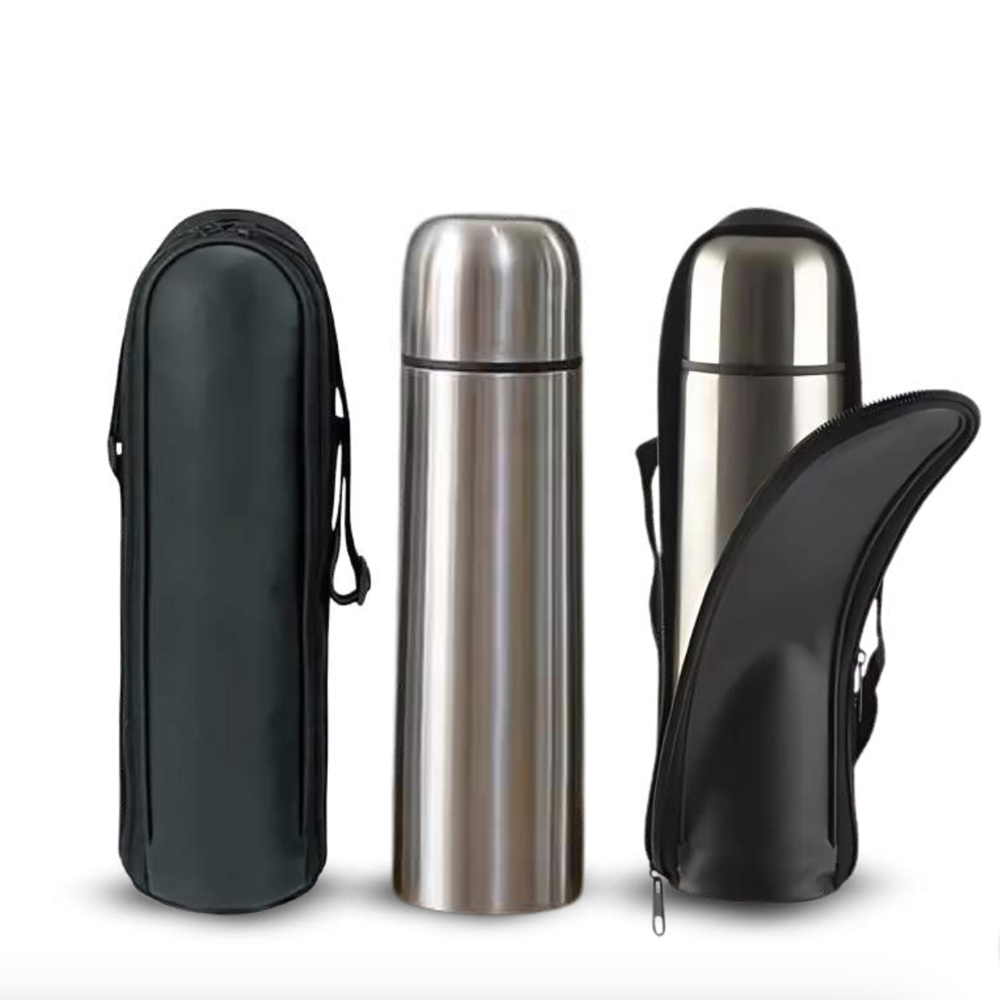 Stainless Steel Bullet Flask with Box and Bag 500ml