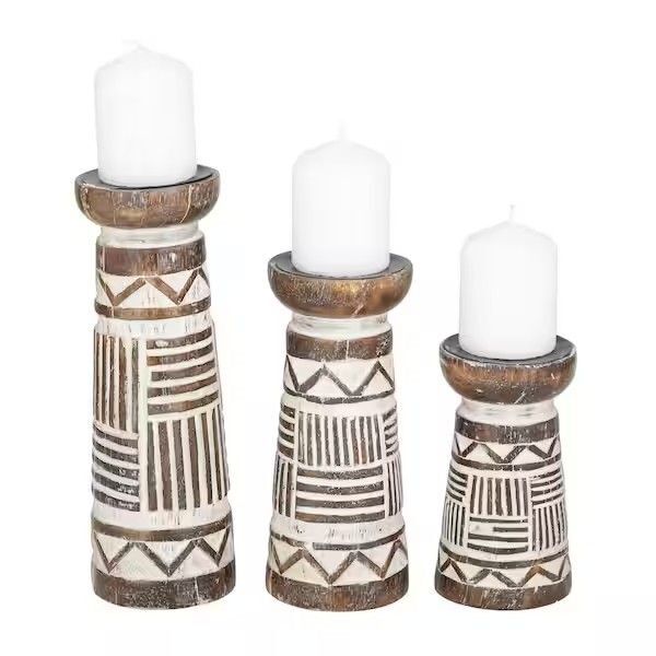 Wooden Candle Stand - Material: Wood