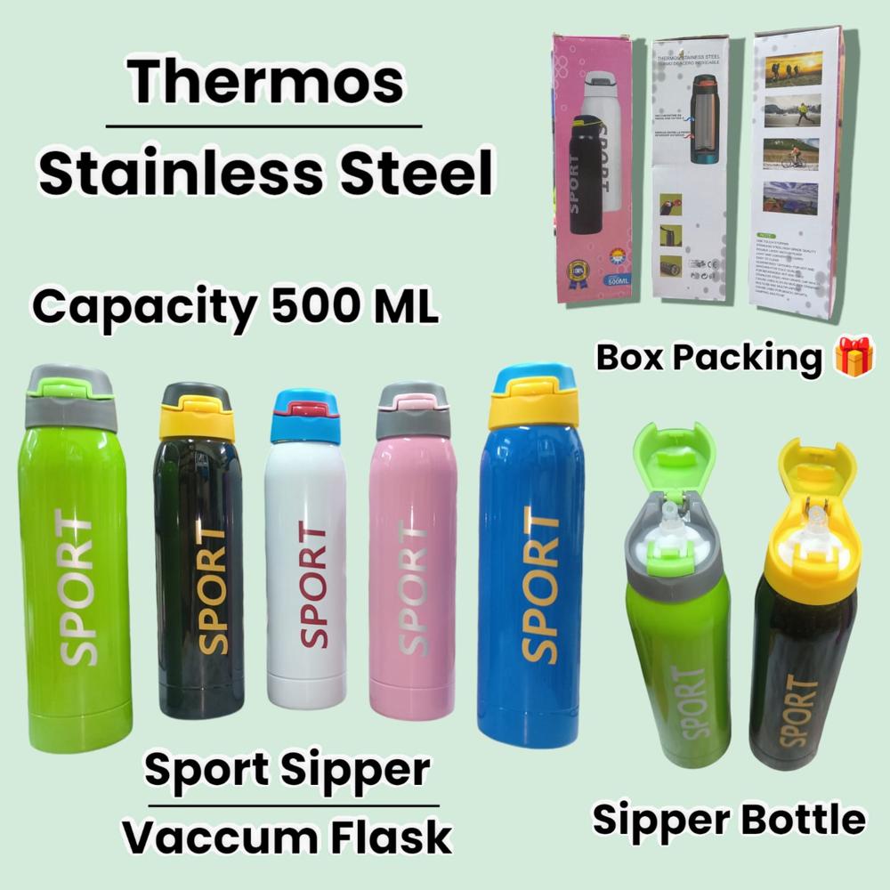 VACCUM FLASK SPORTS PLAIN COLORS - 500 ML
