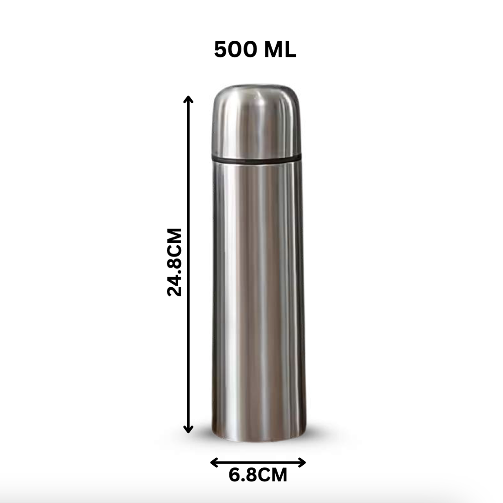 Stainless Steel Bullet Flask with Box and Bag 500ml