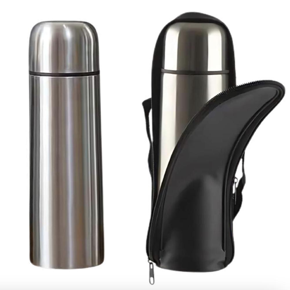 Stainless Steel Bullet Flask with Box and Bag 750ml