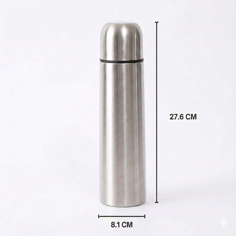 Stainless Steel Bullet Flask with Box and Bag 750ml