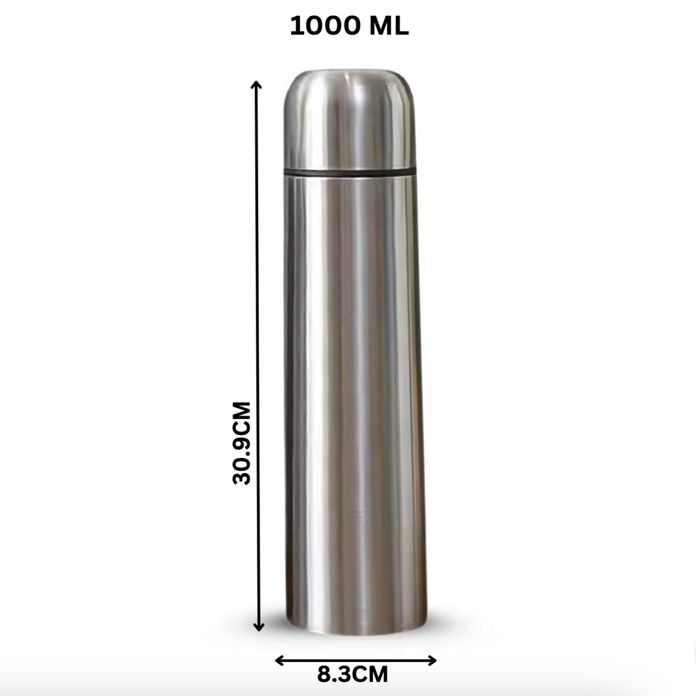 Stainless Steel Bullet Flask with Box and Bag 1000ml