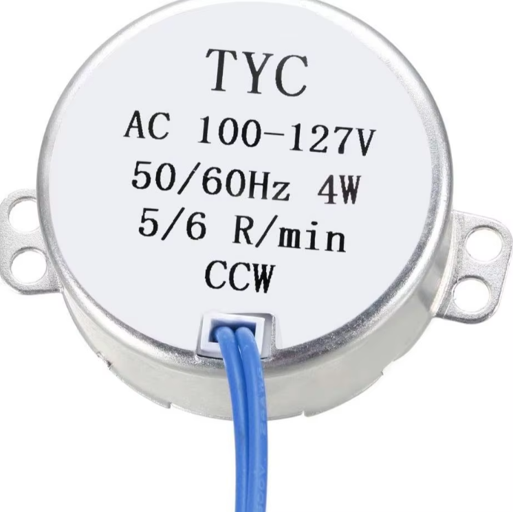 Single-Phase 10-12 RPM Permanent-Magnet Synchronous Motor TYC50 Display Stand Lighting Panning Gear AC 100-127V
