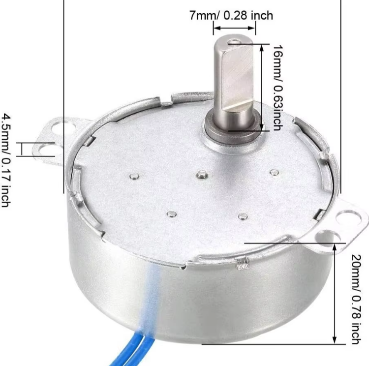 Single-Phase 10-12 RPM Permanent-Magnet Synchronous Motor TYC50 Display Stand Lighting Panning Gear AC 100-127V