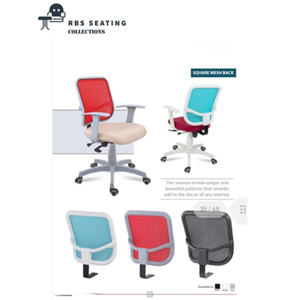 Square Mesh Back Chair