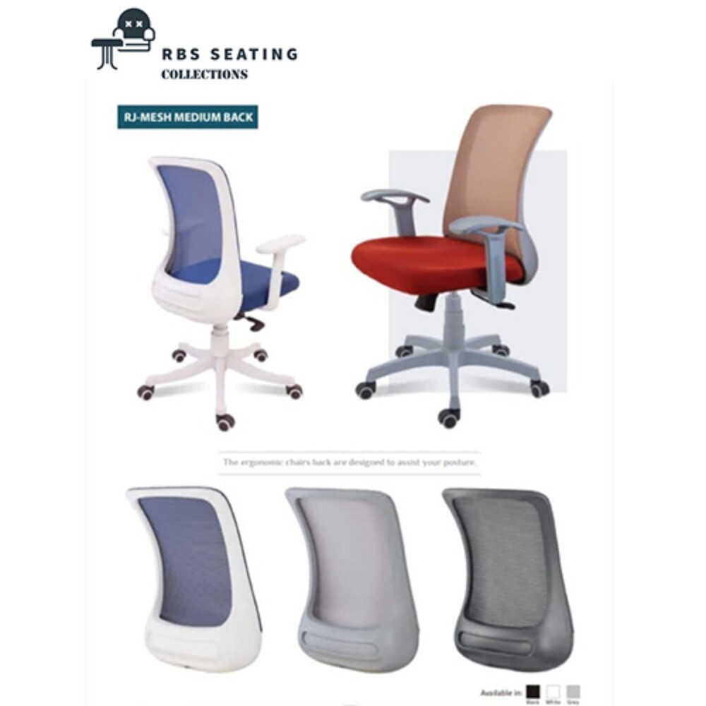RJ-Mesh Medium Back Chair