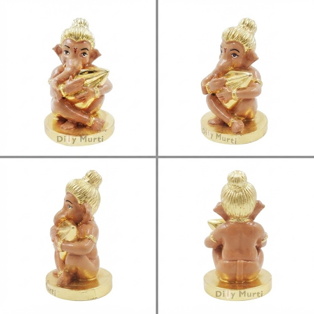 Gold Plated Ganesh Statue