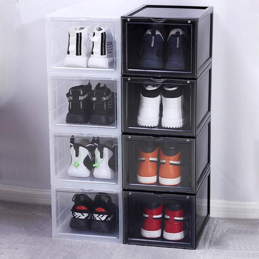 Shoe Storage Box, Shoe Box Clear Plastic Stackable (1 Pc) - Application: As Per Product Requirement