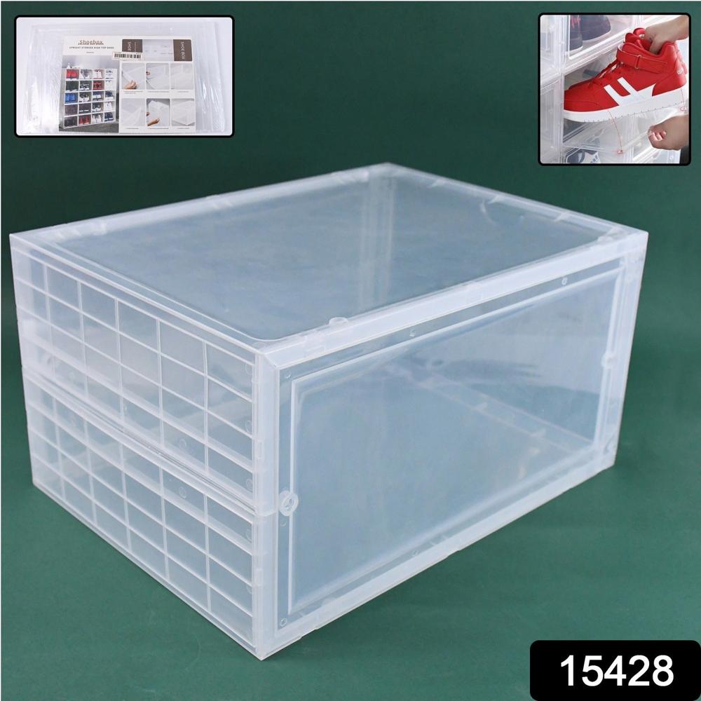 Shoe Storage Box, Shoe Box Clear Plastic Stackable (1 Pc) - Application: As Per Product Requirement