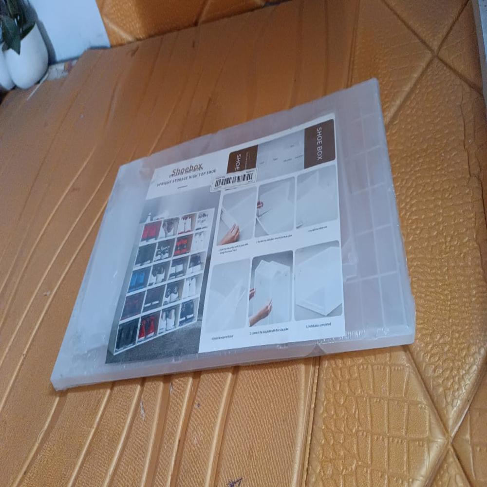 Shoe Storage Box, Shoe Box Clear Plastic Stackable (1 Pc) - Application: As Per Product Requirement