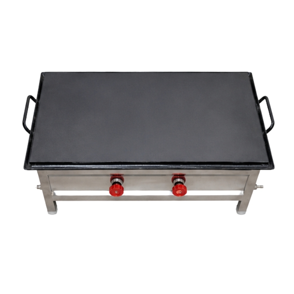 Two Burner Range - Stainless Steel, Standard Size, Silver Color | Manual Automatic Grade, Rectangular Shape, Gas Power, Hotel Usage