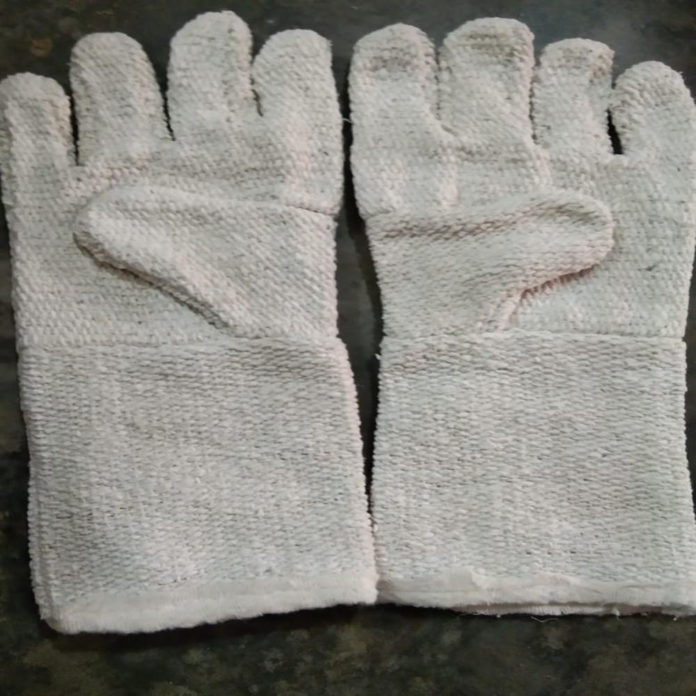 14 Inch White Asbestos Hand Gloves