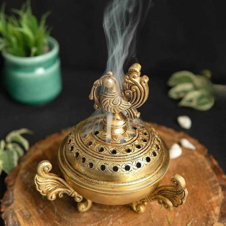 Brass Incense Stakeholder - Color: Metalic