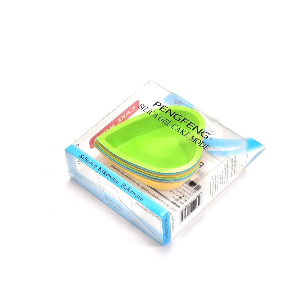 Heart-Shaped Silicone Cake Mold Baking Tools & Bakeware (Pack of 6)