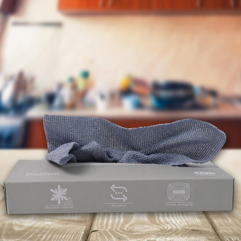 Reusable Cleaning Microfiber Towel (10 Sheets Dispenser Box) - Application: As Per Product Requirement