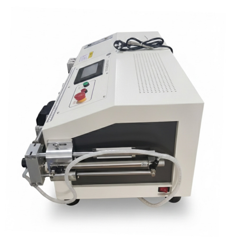 Automatic metal shielding mesh cutting and stripping machine
