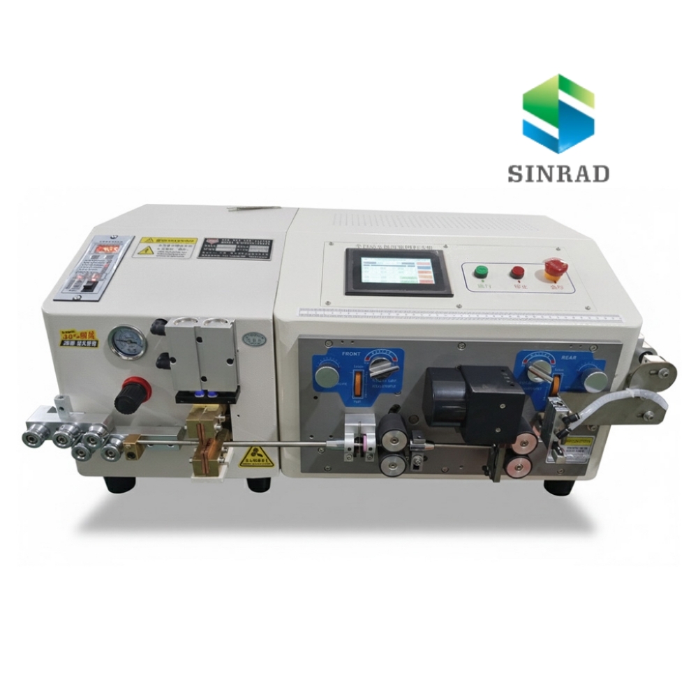 Automatic metal shielding mesh cutting and stripping machine