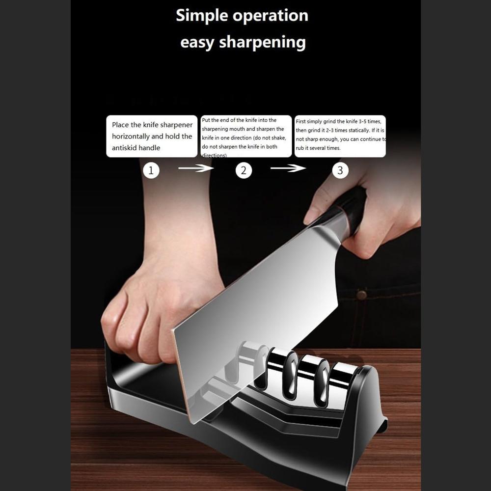 Kitchen Knife Sharpener Handheld Chefs & Serrated (1 Pc, Chopper Not Included)