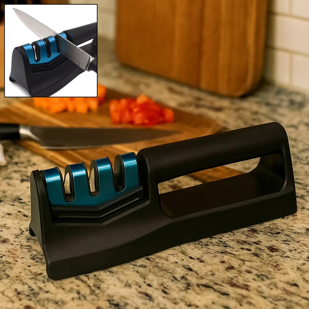 Kitchen Knife Sharpener Handheld Chefs & Serrated (1 Pc, Chopper Not Included)