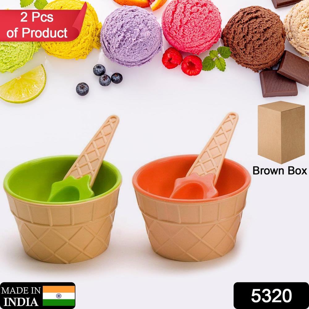 Ice Cream Waffle Bowl Set With Spoon 2 Units - Application: As Per Product Requirement
