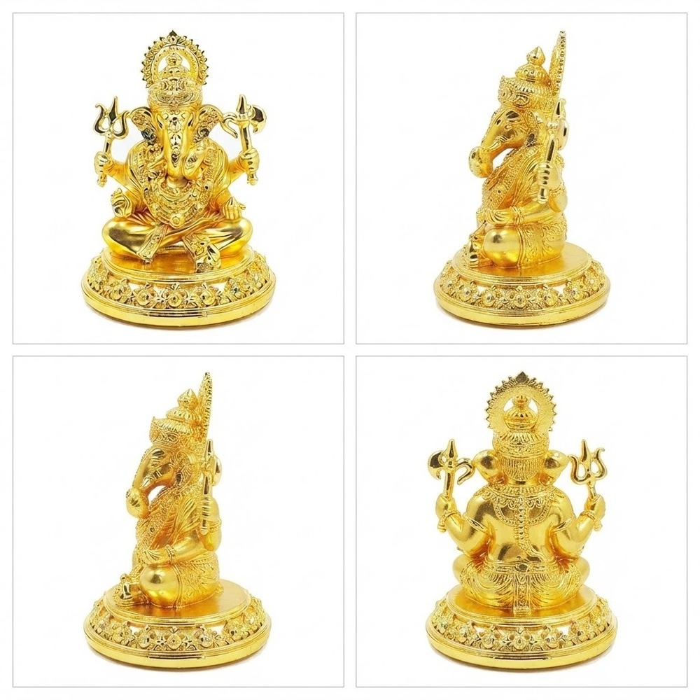 Ganesh Gold Plated Statue