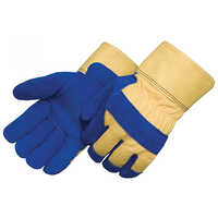 Rubber Coated Work Leather Gloves