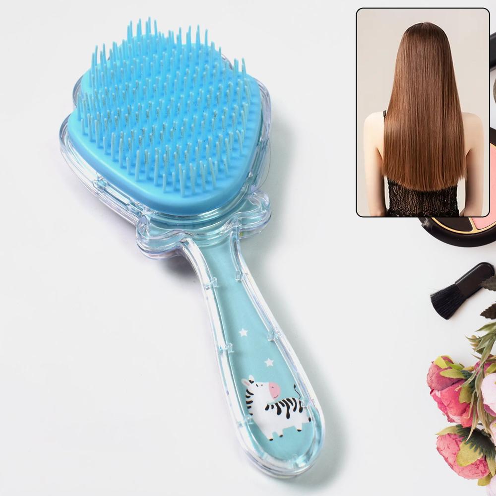 Cartoon Hair Brush Massage Shower Comb Blur Wet Salon (1 Pc ), Hair Accessories - Age Group: As Per Product Requirement