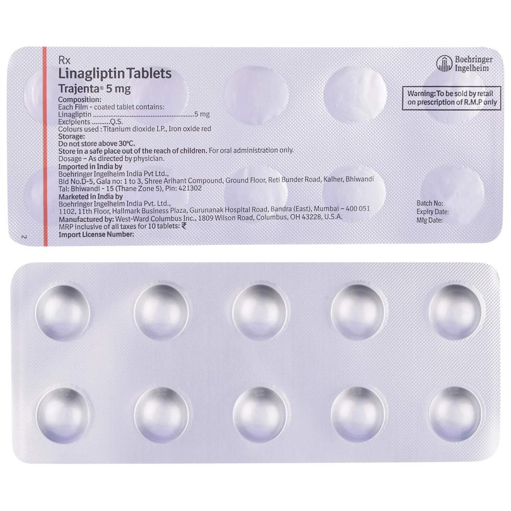 Trajenta 5mg Tablet - Ingredients: Linagliptin (5 Mg)