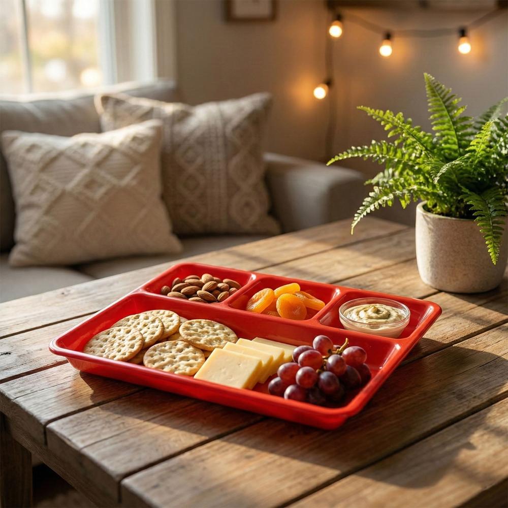 32 x 25 Cm Multipurpose Compartment Serving Tray (1 Pc)