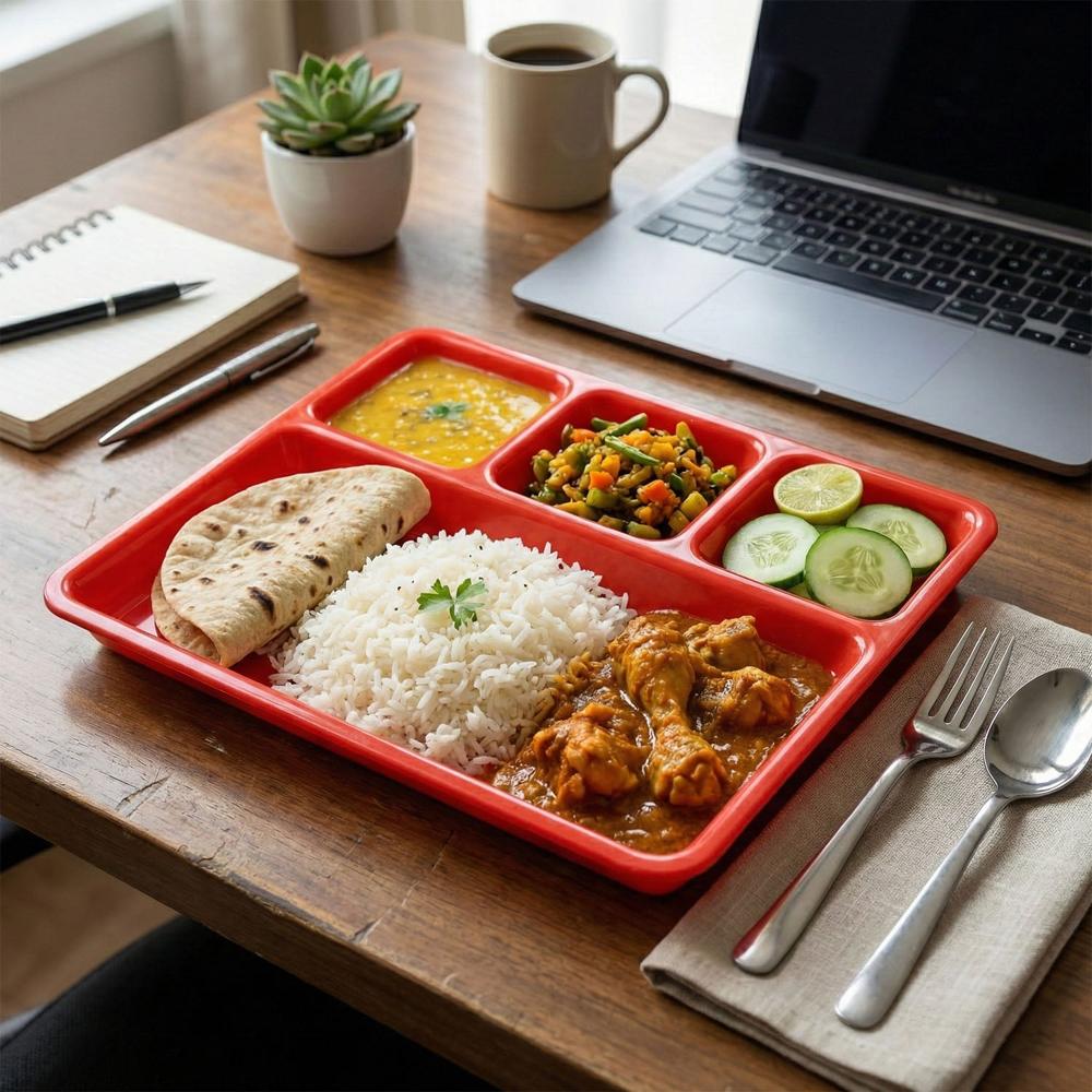 32 x 25 Cm Multipurpose Compartment Serving Tray (1 Pc)