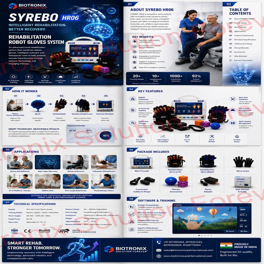 SYREBO Hand Rehabilitation Robot C12 Model