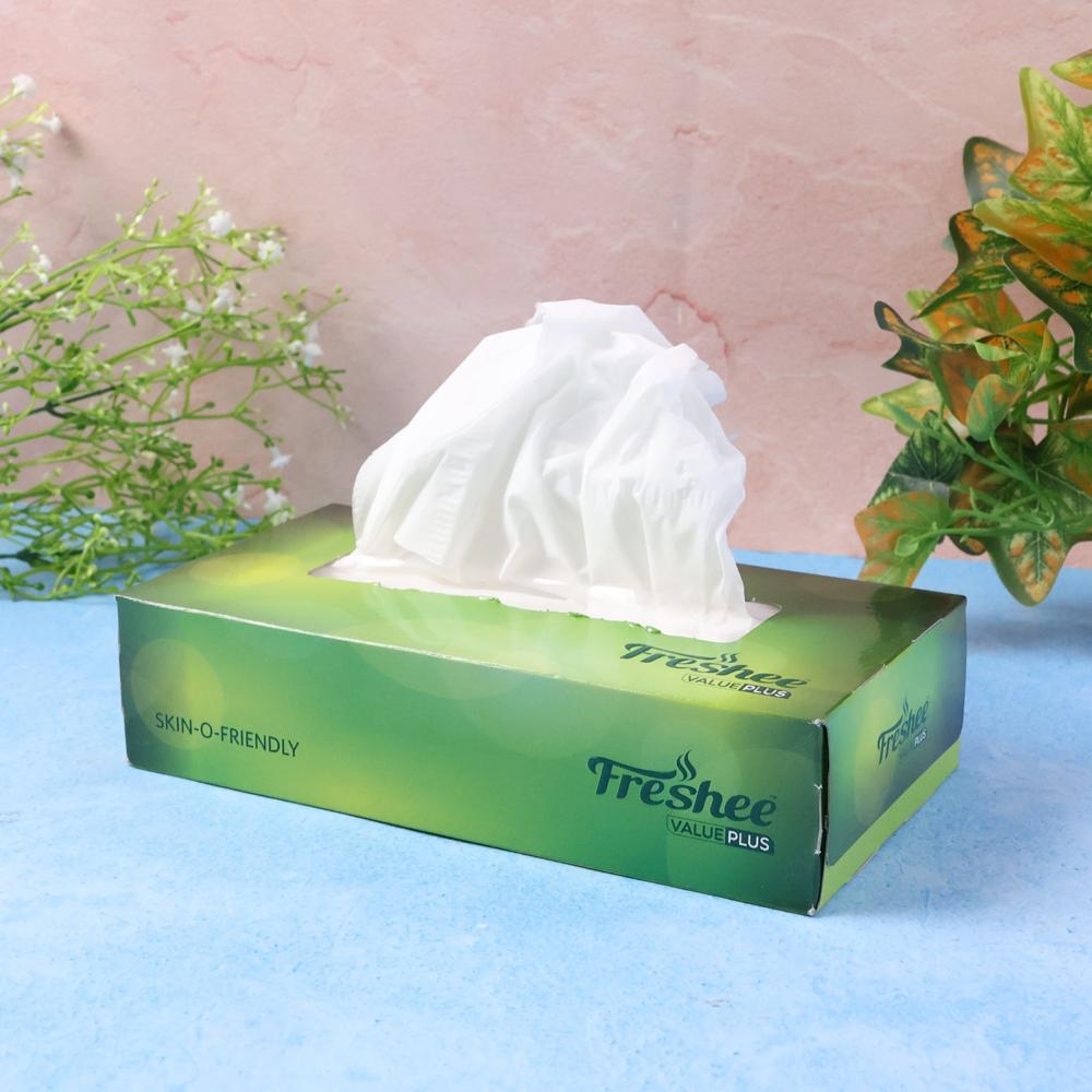 Freshee Premium Skin-Friendly Facial Tissues - 100 Pc Box (18 X 20 Cm) - Age Group: As Per Product Requirement