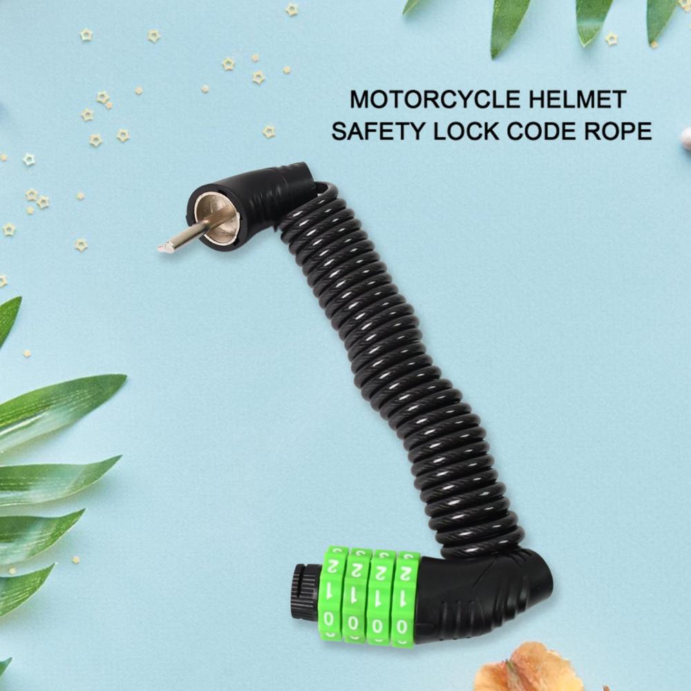 Spiral Cable Lock | 4-digit Combination Code | Bicycle Security Lock (1 Pc)