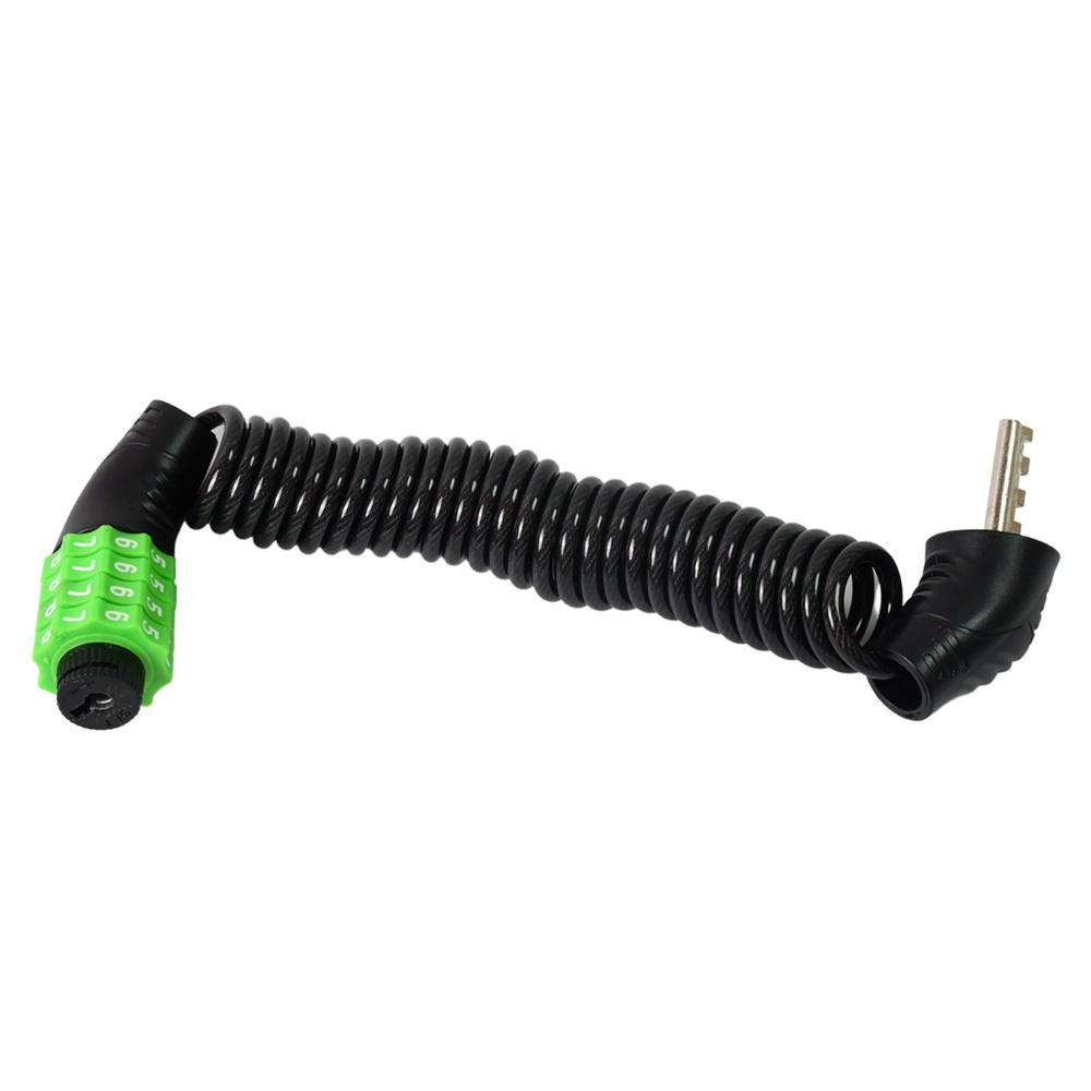 Spiral Cable Lock | 4-digit Combination Code | Bicycle Security Lock (1 Pc)