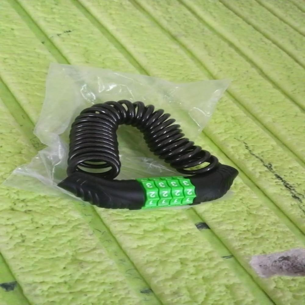 Spiral Cable Lock | 4-digit Combination Code | Bicycle Security Lock (1 Pc)
