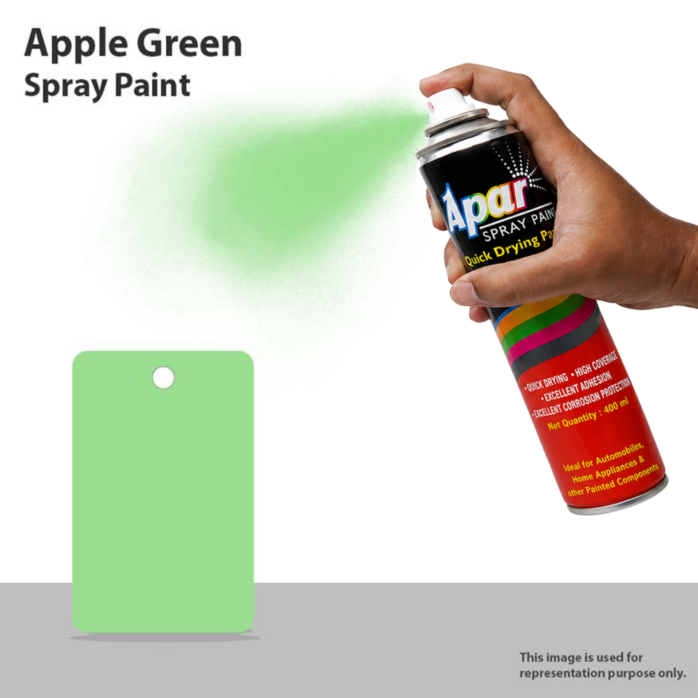 Apar Spray Paint Apple Green - 400 ml, For Industrial coatings and paintings works etc.