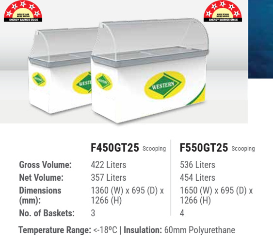 Scooping freezer