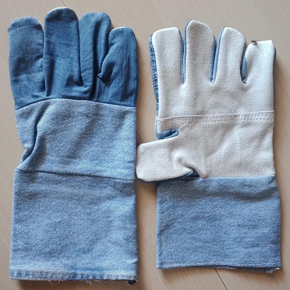 Jeans Leather Hand Gloves
