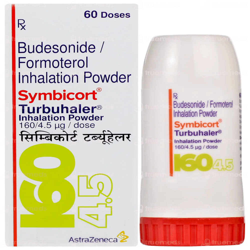 Symbicort 160Mcg/4.5Mcg Turbuhaler - Ingredients: 160Mcg Of Budesonide And 4.5Mcg Of Formoterol Fumarate Dihydrate