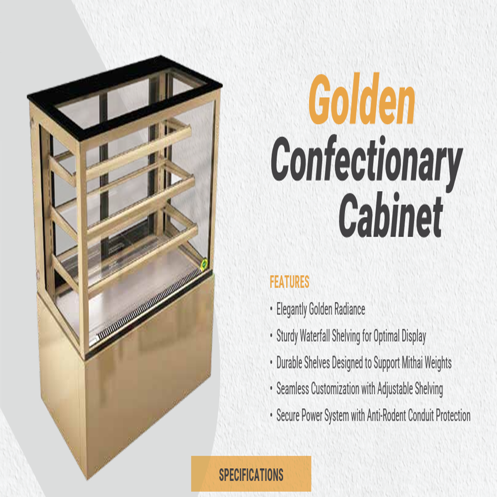 GOLDEN CONFECTIONARY CABINET
