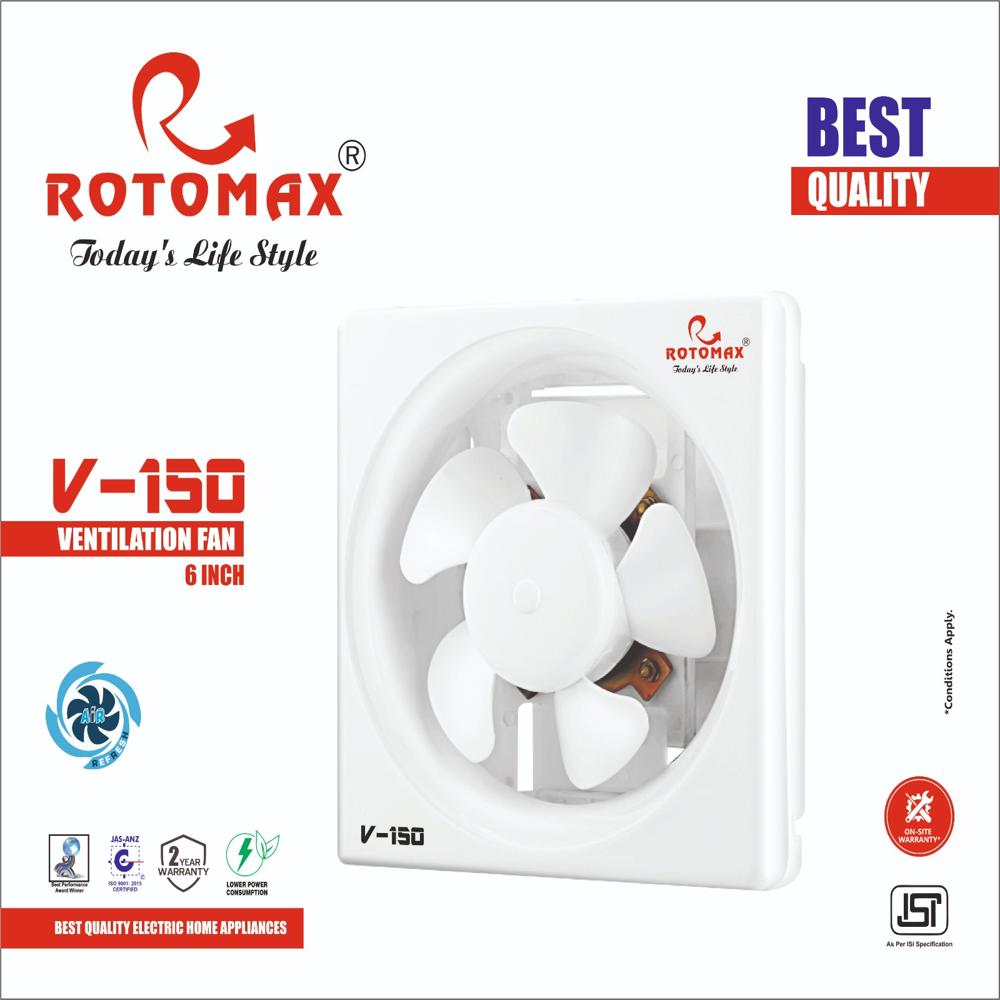 Ventilation Fan V-150 - Air Volume: High Air Delivery M3/hr