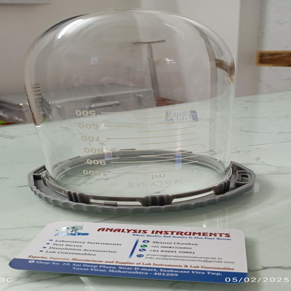 1000ml Clear glass vessel for Labindia With Ring