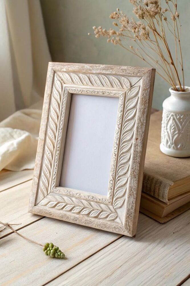 Wooden Photo Frame - Color: Light Beige Wood Tone