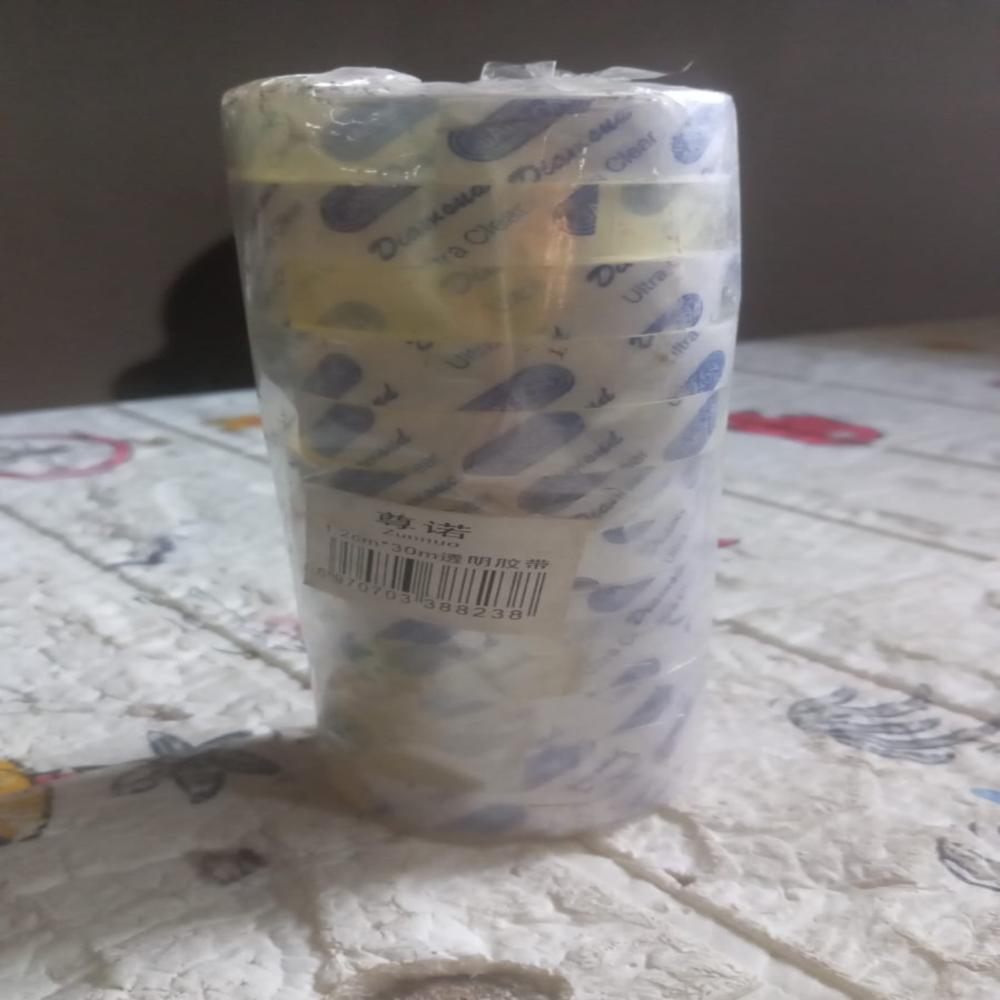 Transparent Tape Refills, Tape for Office, Home, School -1.2cm X 30 Meter Per Roll (12 Pc Set)