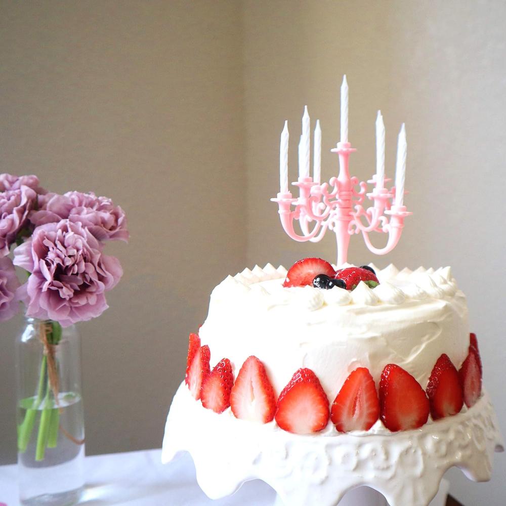 Luxury Birthday Candle Set Elegant Cake Toppers & Holders for Parties & Events